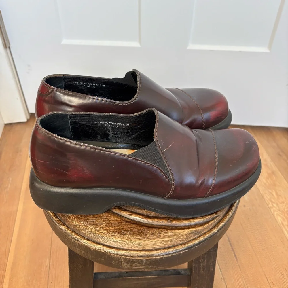 Y2K 90s Chunky vintage grunge Dansko leather platform clogs shoes | Sz 12 / 42